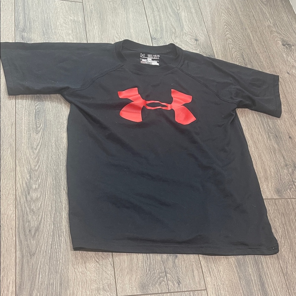 Under Armour Black Tee with Red Emblem